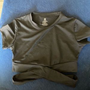 NVGTN BLACK CROSSBODY TEE XS